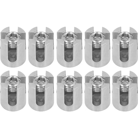 10PCS Garde-corps Câble Acier Inoxydable 316 Serre-câble Croisé Clips Câble Acier Adapté pour Câble Acier Inférieur à 8mm gray