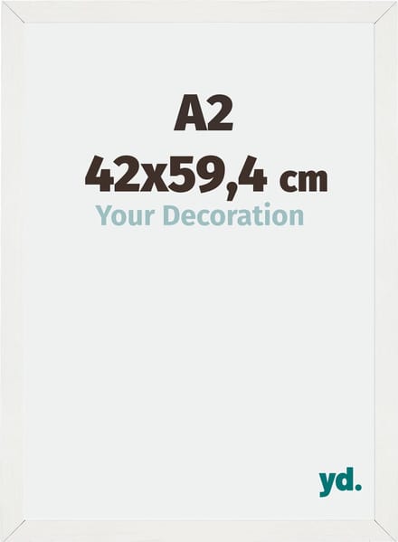 Your Decoration - Fotolijst A2 42x59,4 cm - MDF - Wit Geveegd - Mura