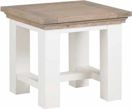 Tower Living Bijzettafel Parma - Vierkant Wit Hout - 60x60x55cm