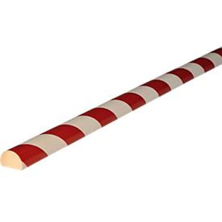 Oppervlaktebescherming type C, 5 m/rol, wit/rood