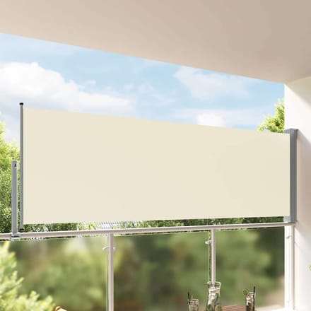 vidaXL - Tuinscherm - uittrekbaar - 120x300 - cm - crèmekleurig