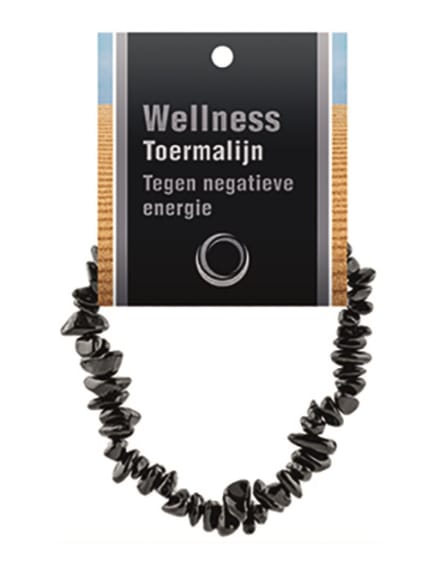Toermalijn zwart splitarmband + kaart