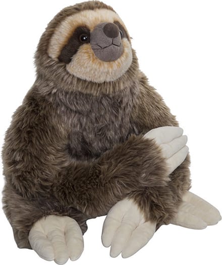 Nature Planet Knuffel Luiaard - pluche - groot - 40 cm - knuffeldier