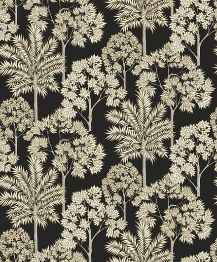 Dutch Wallcoverings - Arcadia- Palm Forest zwart - A71302