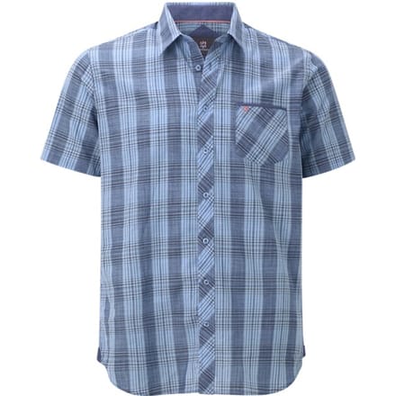 Jan Vanderstorm herren Overhemd Met Korte Mouwen - 47/48 - blauw - Plus Size