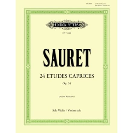 24 Etudes Caprices Op. 64 For Solo Violin - Sauret, Émile