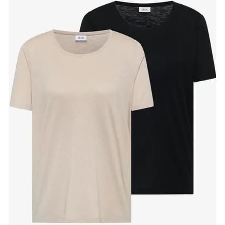 Basic Shirt met ronde hals in een 2-pack