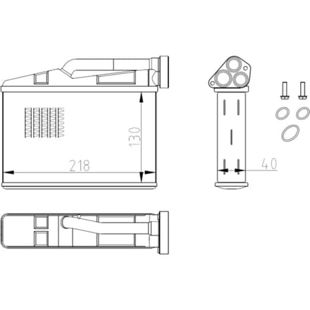 Warmtewisselaar, interieur verwarming NRF 54409