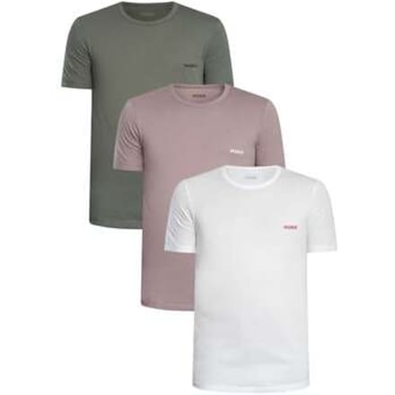 HUGO 3-Pack Crew Lounge T-Shirts, Veelkleurig