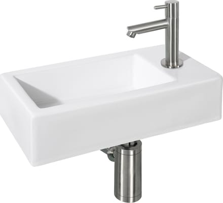 Differnz Fonteinset Mix&match Ravo Keramiek Recht Mat Chroom