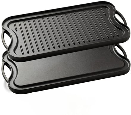 CLGP® Grillplaat Inductie - Bakplaat - Gietijzer - Zwart