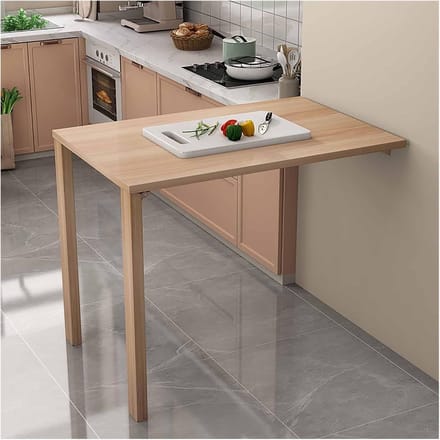 Opklapbare Wandtafel - Wandbureau Klapbaar - Ruimtebesparend Werken - Robuust & Duurzaam - 75 x 30 cm - Houtkleur