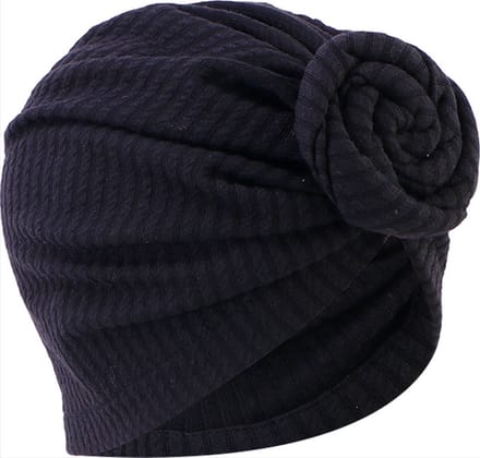 Tulband - Dames hoofdwrap - Hoofdwrap - Slaapmuts - Hoofddoek - Hoofdband - Zwart - Damesmuts - Muts - Chemo muts