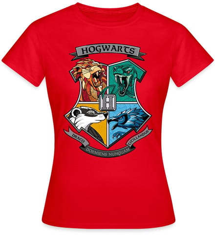 Harry Potter Hogwarts Logo T-Shirt Dames