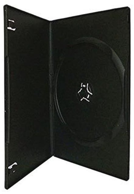 7mm Slim Black CD/DVD Cases - Set of 100