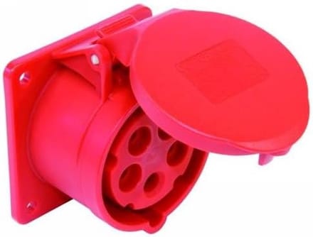 Opbouwstekkerdoos met Flens voor Industriële Toepassingen, IP44, 16A, 400V