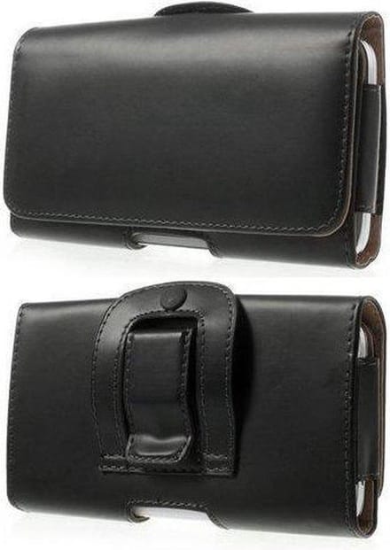 Leren flip wallet hoesje + clip broekclip Iphone 12 / Iphone 12 Pro