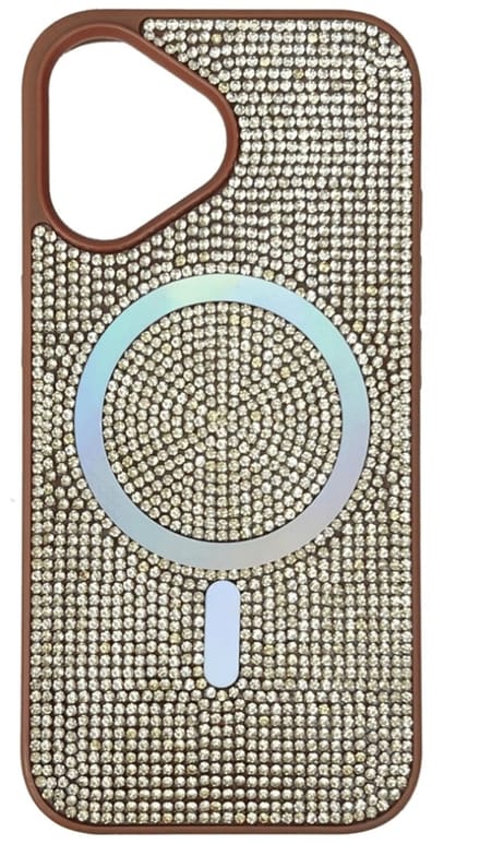 Cityhoesje - Backcover - iPhone 17 - Glitter - Magsafe - Goud