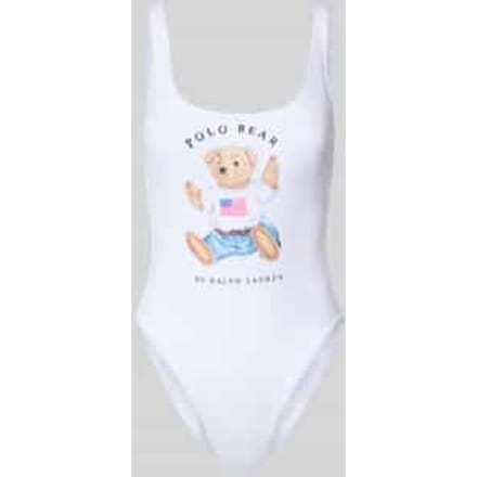 Badpak met polo bear motiefprint