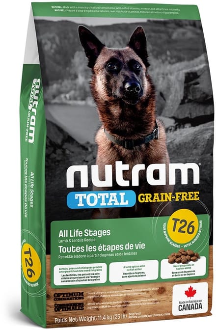 Nutram Grain Free Lamb & Lentils Dog T26 2kg
