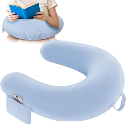 Leeskussen Bed - Steunkussen Lezen - Comfortabel Lezen - Ergonomisch Ontwerp - 40x34x10 cm - Blauw