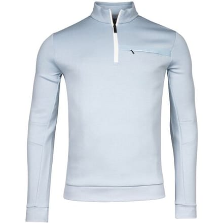 Thomas Maine Trui Sweatshirt Half Zip Doubleface Licht Blauw / male