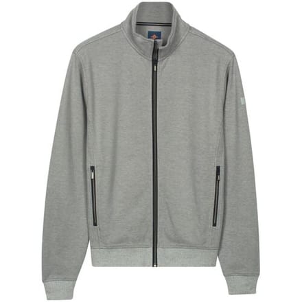 Baileys Vest Sweat Full Zip Fine Two-Tone Stone Grey / male