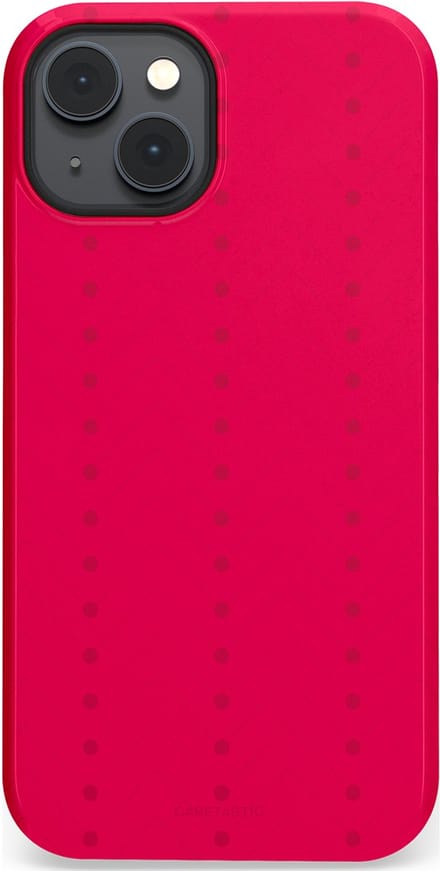 Casetastic hoesje geschikt voor Apple iPhone 14 Plus - MagSafe - Dubbellaagse bescherming - Ritmisch rood - Fashion Case - Rood