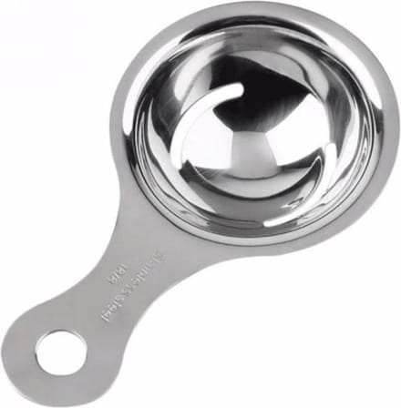 Scoby - Eischeider - Eierscheider - Ei splitser - Eigeel splitsen - RVS - Bakken - Koken - Keukentool - Zilver