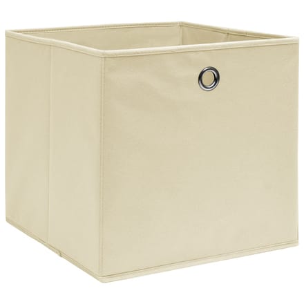 vidaXL - Opbergboxen - 4 - st - 32x32x32 - cm - stof - crèmekleurig