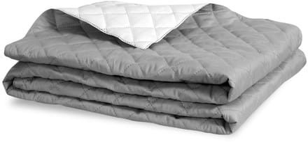Ultrasoon gewatteerd bedsprei 200x220 cm Grijs en Wit