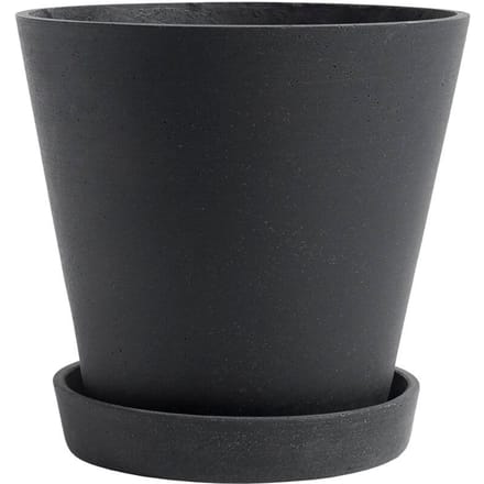 HAY - Bloempot met schotel - zwart - XL