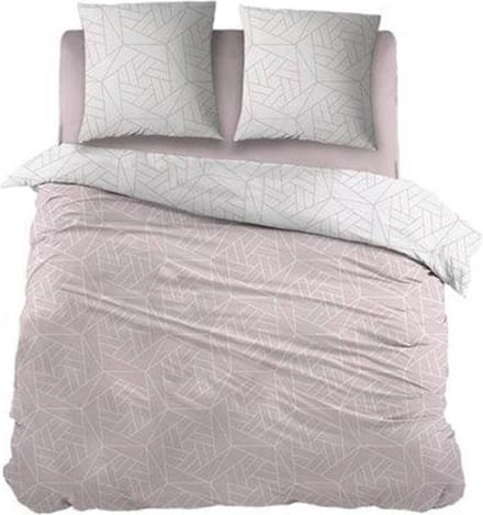 Snoozing Laslo - Flanel - Dekbedovertrek - Eenpersoons - 140x200/220 cm + 1 kussensloop 60x70 cm - Pink