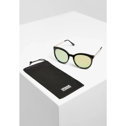 Urban Classics - Sunglasses October UC black/yellow one size Zonnebril - Zwart/Geel
