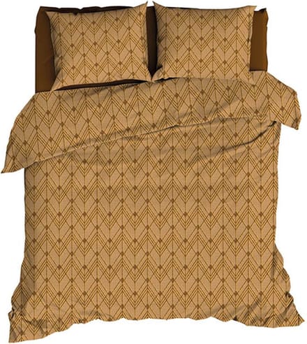 Satin d'Or Vitra - Dekbedovertrek - Tweepersoons - 200x200/220 cm - Oker