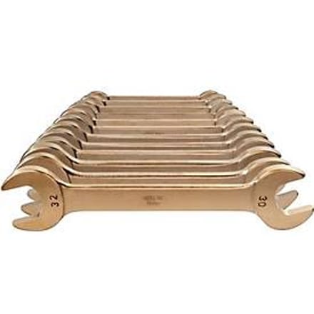 Endres Tools set met dubbele steeksleutels, 12-delig, SW 6-32 mm, aluminium-multicomponentbrons, vonkvrij, zeskant