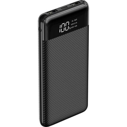 XCell Powerbank 10000 mAh LiPo Zwart Statusweergave
