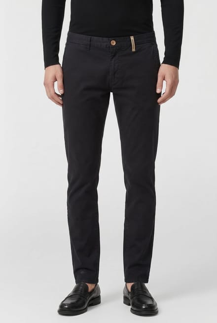 No Excess Pants Stretch Garment Dyed Night Größe: W32L34 | Chinos Outlet | Herren | Schwarz