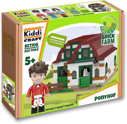 Groot Ponyhof Bouwstenen Set met Figuren en Dieren - 869 Delen