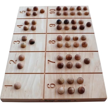 Tableau voor het bijhouden van nummers met ballen Wooden Story