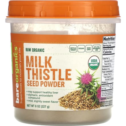 Rauw Biologisch Mariadistelzaadpoeder, 227G(8oz) beige