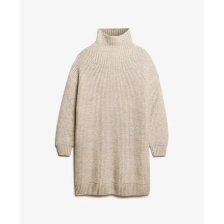 Superdry - Gebreide trui-jurk met grove rib - Dames - Jurken