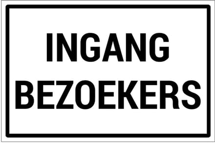 Ingang bezoekers sticker | 45 x 30 cm
