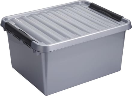 Sunware - Q-line opbergbox 36L metaal zwart