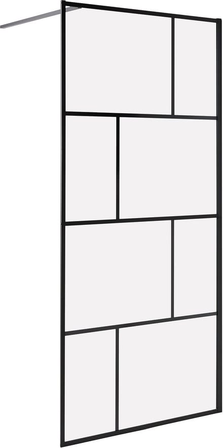 TAPAJOS - Douchewand - Zwart - Veiligheidsglas