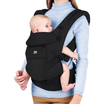 Deryan Ergonomische Draagzak - 4-in-1 - Buik- en Rugdrager - Zwart