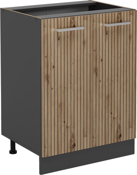 Vicco R-Line Keukenonderkast – 60 cm, WB Marmer Artisanaal eiken