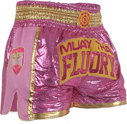 Fluory Muay Thai Kickboxing Shorts Dames Glitter Roze - S