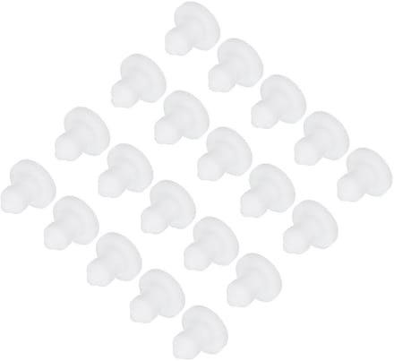 20x Witte Rubberen Afdichtingstoppen voor Montagegat 3,5 mm - Waterdichte Rubberdoppen
