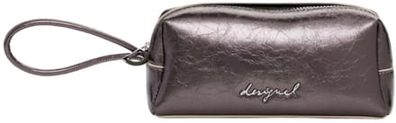 Desigual toilettas Mone Capsule Zip Bag Plata Oscura mauve